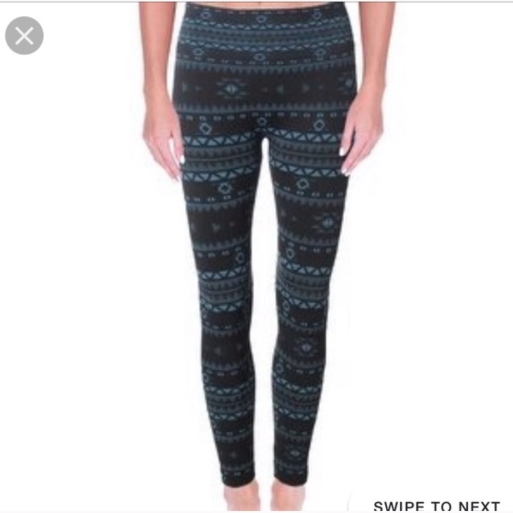 Shosho | Fleece Lined Printed Leggings Warm & Soft
